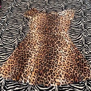 NWOT F21 Leopard Skater Dress